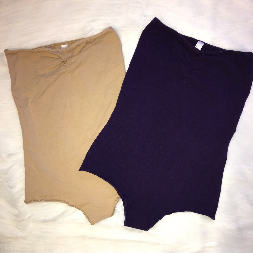 Two tube top bodysuits (bundle)